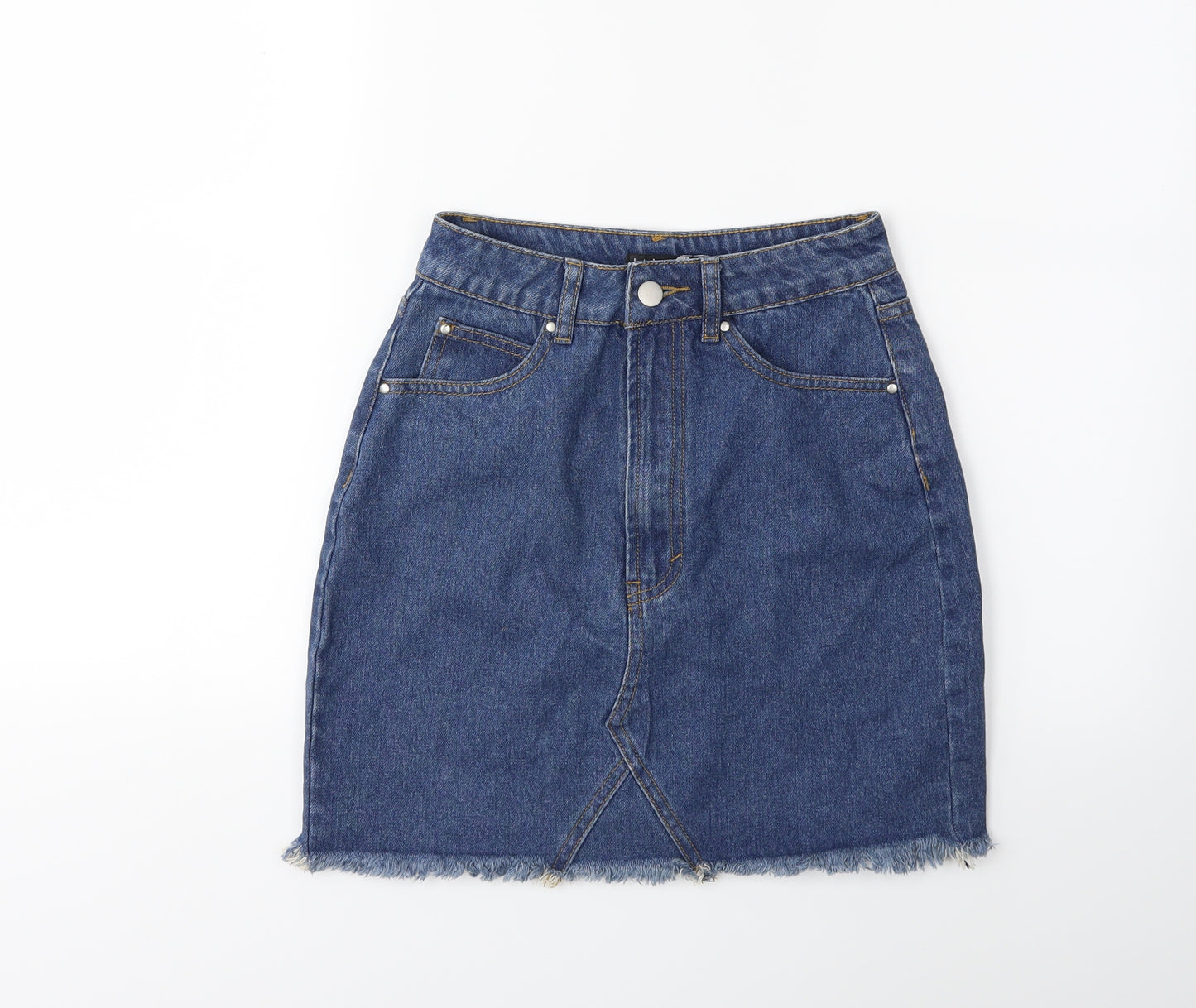 Boohoo Womens Blue  Denim Mini Skirt Size 4
