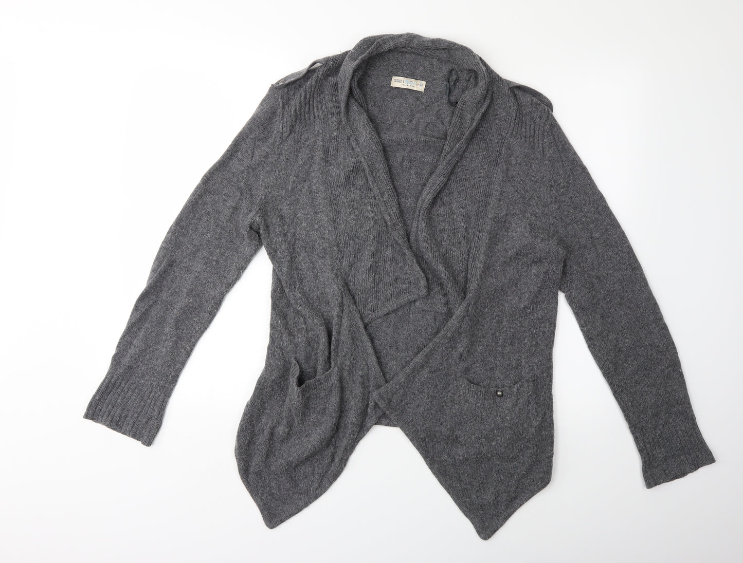 Marks and Spencer Womens Grey  Knit Cardigan Jumper Size 16