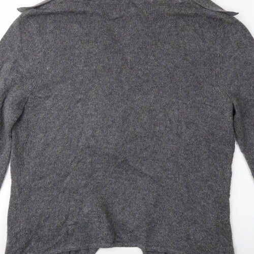 Marks and Spencer Womens Grey  Knit Cardigan Jumper Size 16