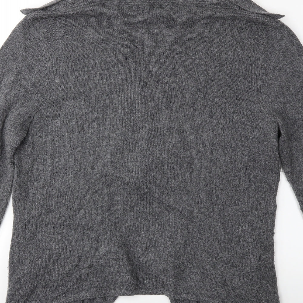 Marks and Spencer Womens Grey  Knit Cardigan Jumper Size 16
