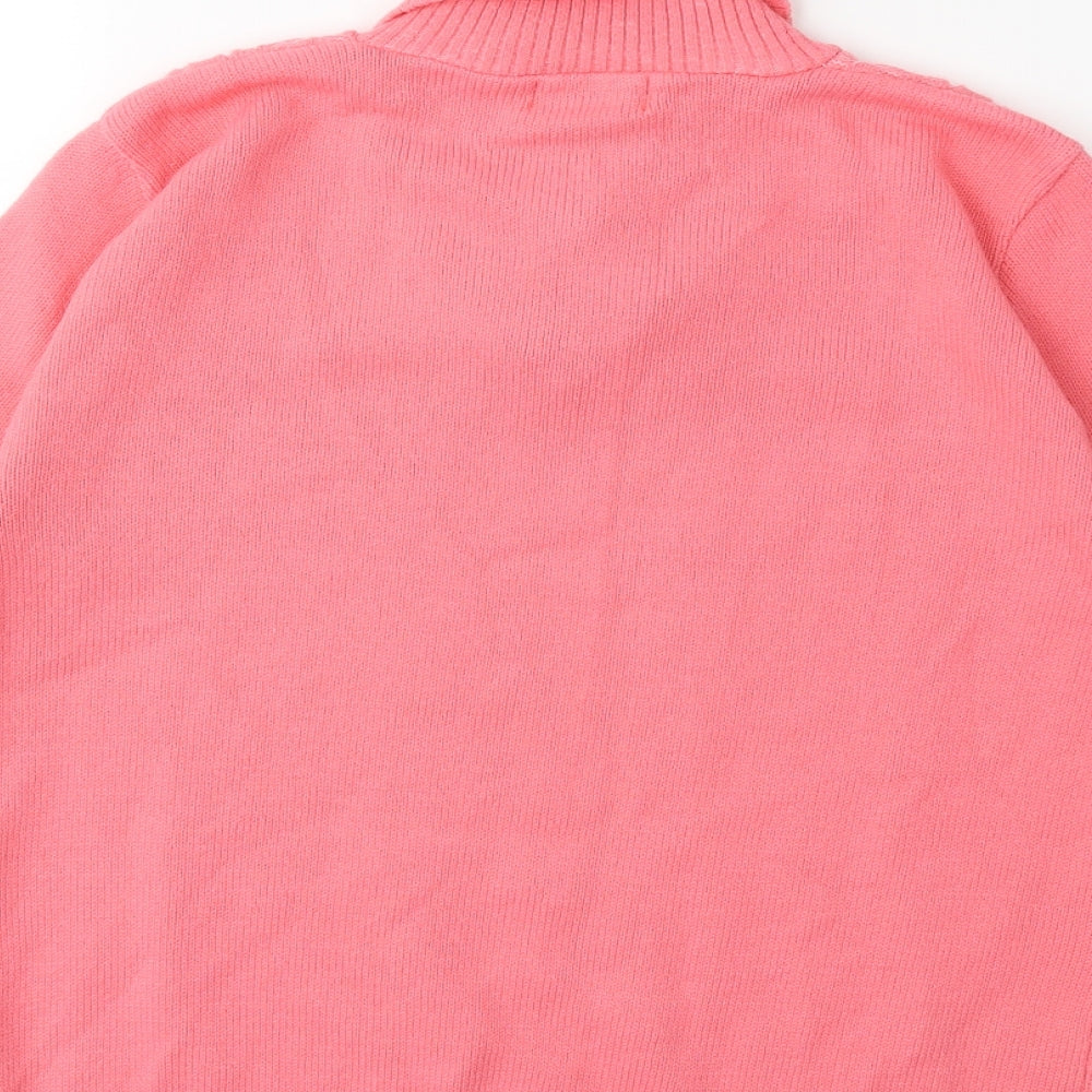 CHIC Womens Pink  Knit Pullover Jumper Size L
