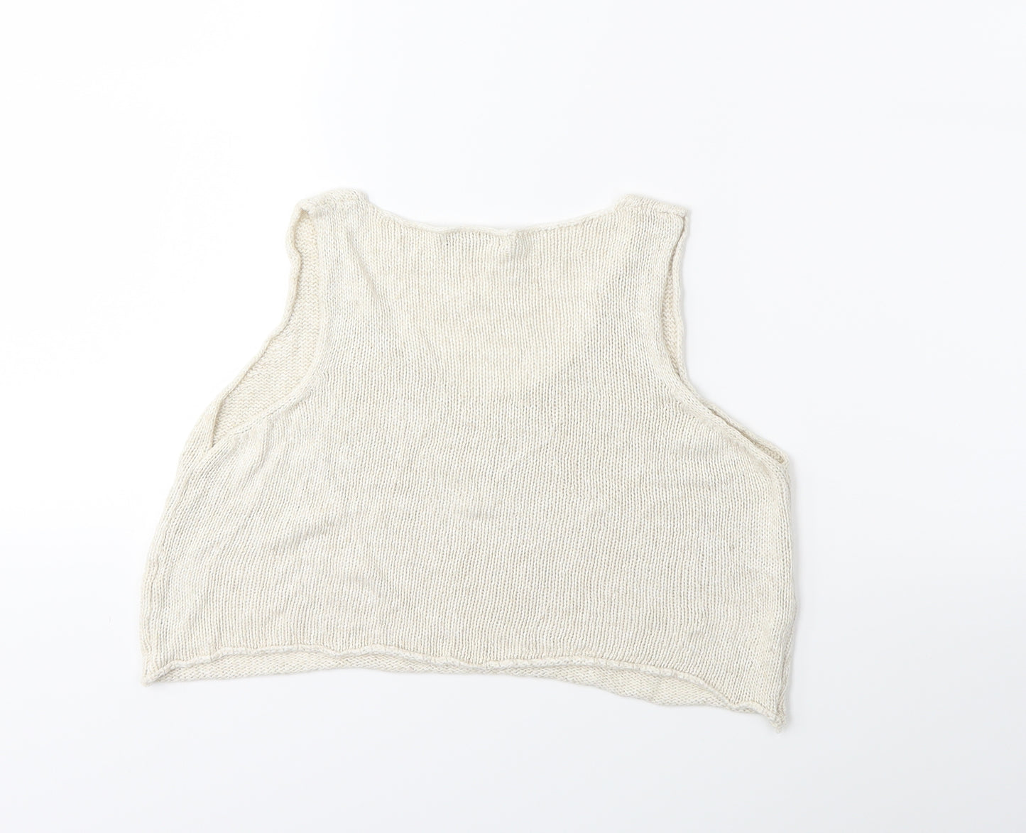Brandy Melville Womens Beige  Knit Basic Tank One Size