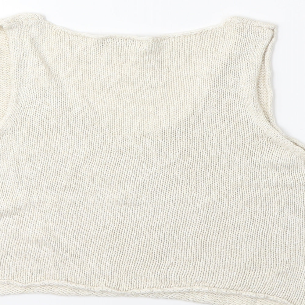 Brandy Melville Womens Beige  Knit Basic Tank One Size