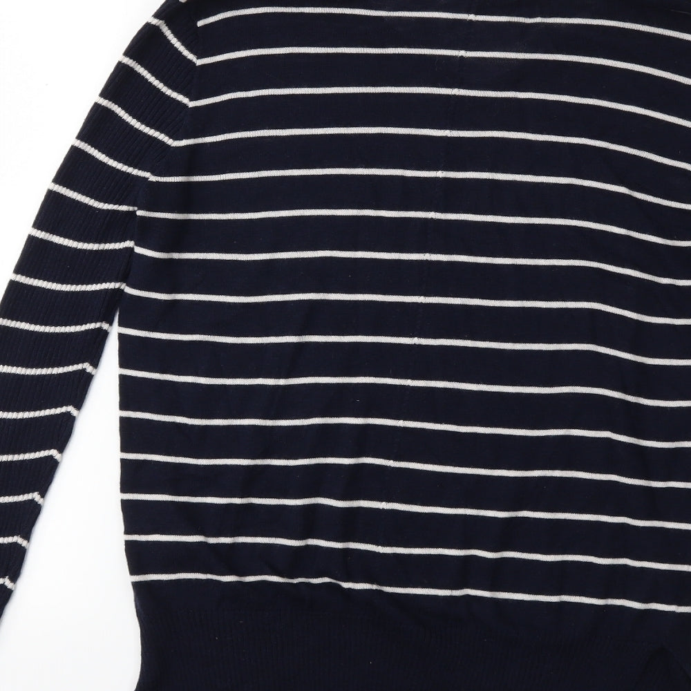 Atmosphere Womens Blue Striped Knit Pullover Jumper Size 8