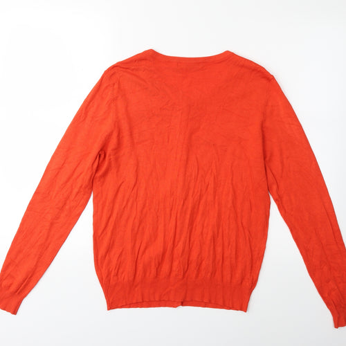 George Womens Orange  Knit Cardigan Jumper Size 12