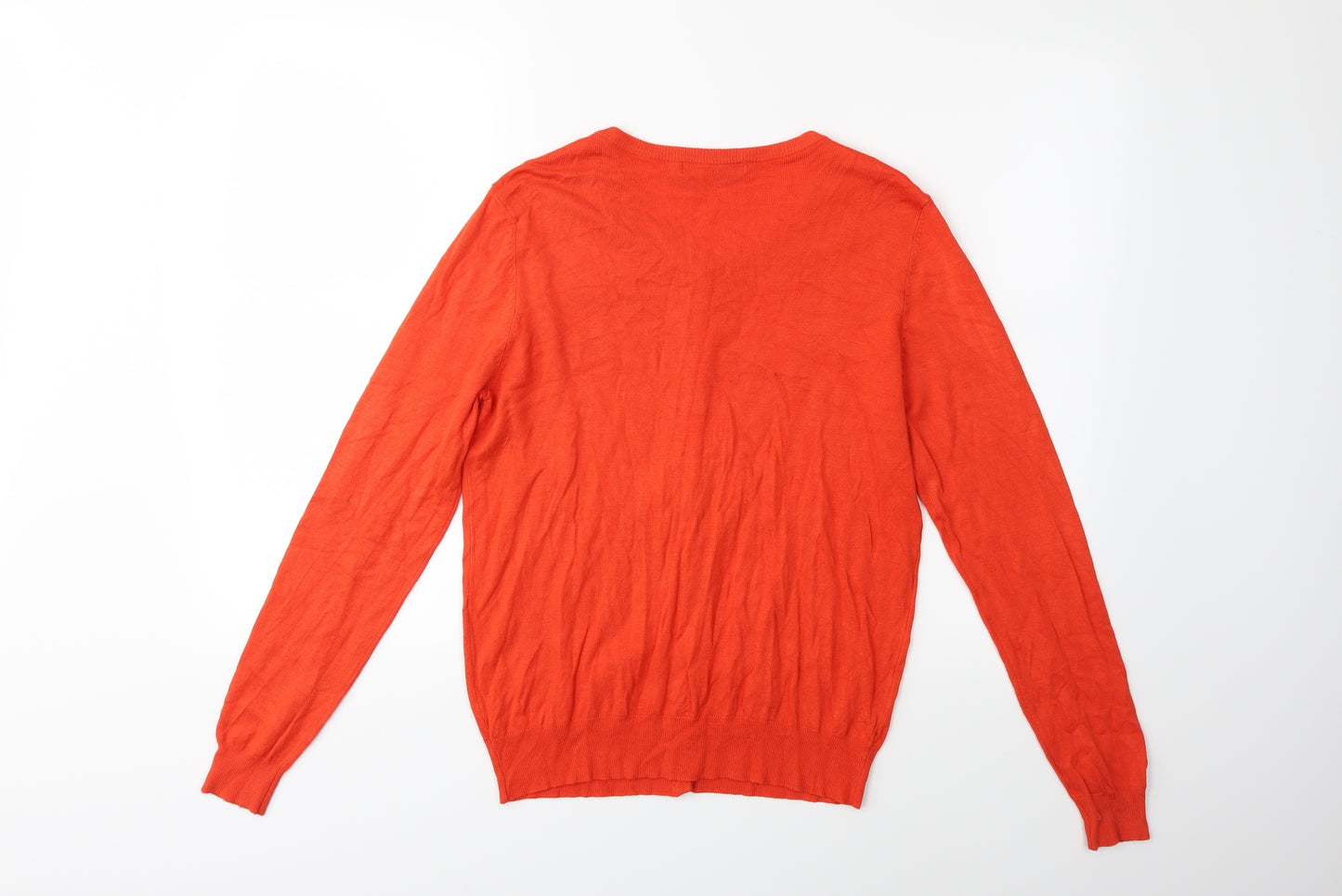 George Womens Orange  Knit Cardigan Jumper Size 12