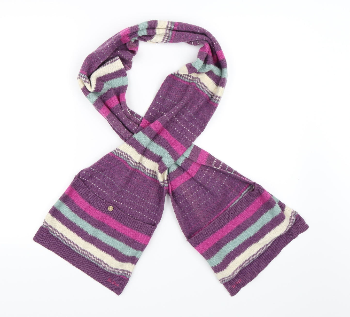 Fat Face Womens Purple Striped   Scarf