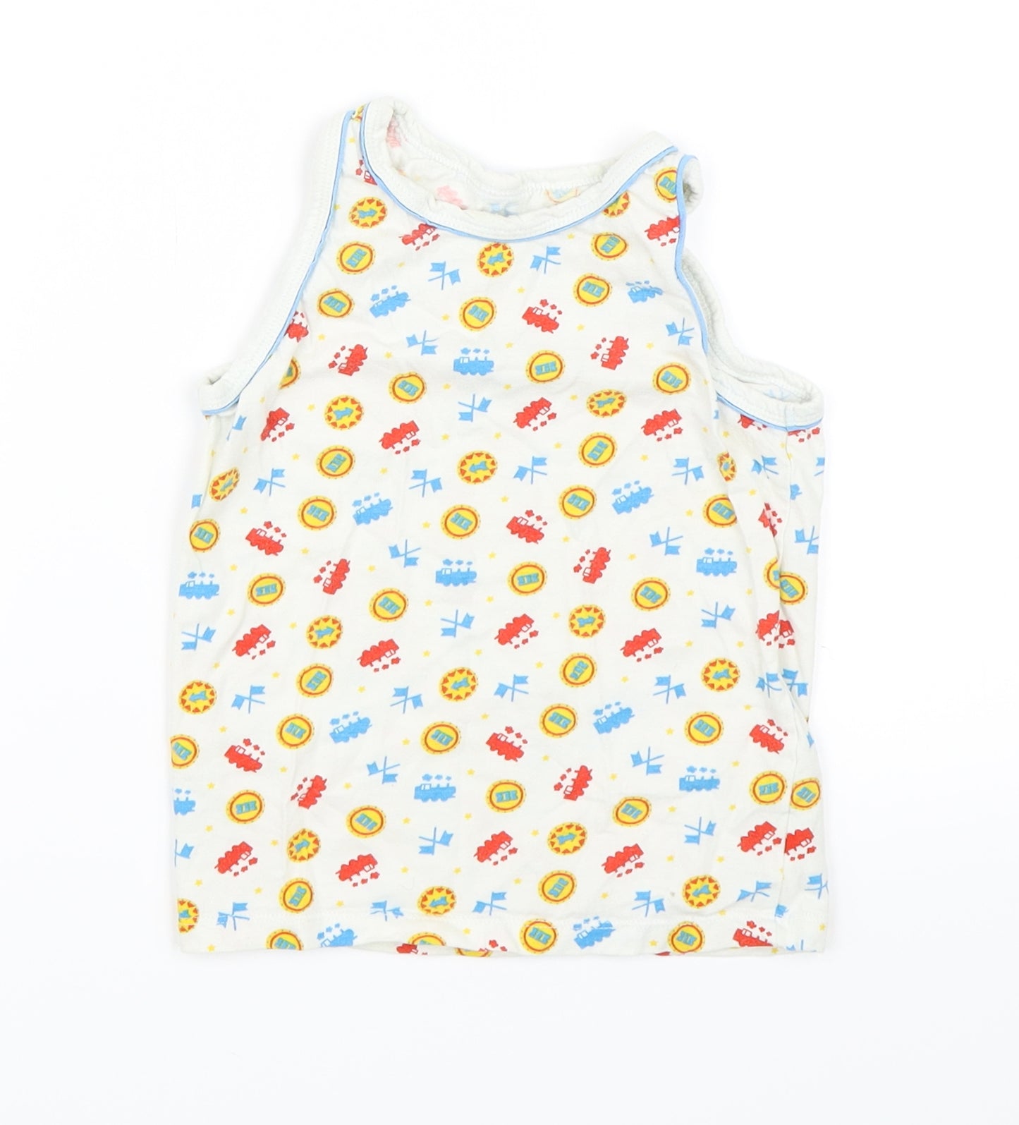 Mothercare Boys White   Basic Tank Size 4-5 Years