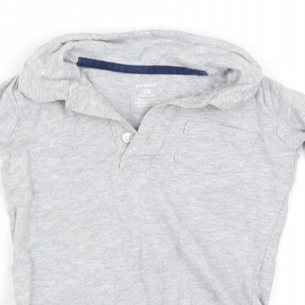 Carter's Boys Grey   Babygrow One-Piece Size 18 Months