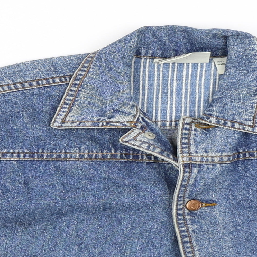 Rainforest Cafe Girls Blue  Denim Basic Jacket Jacket Size XS