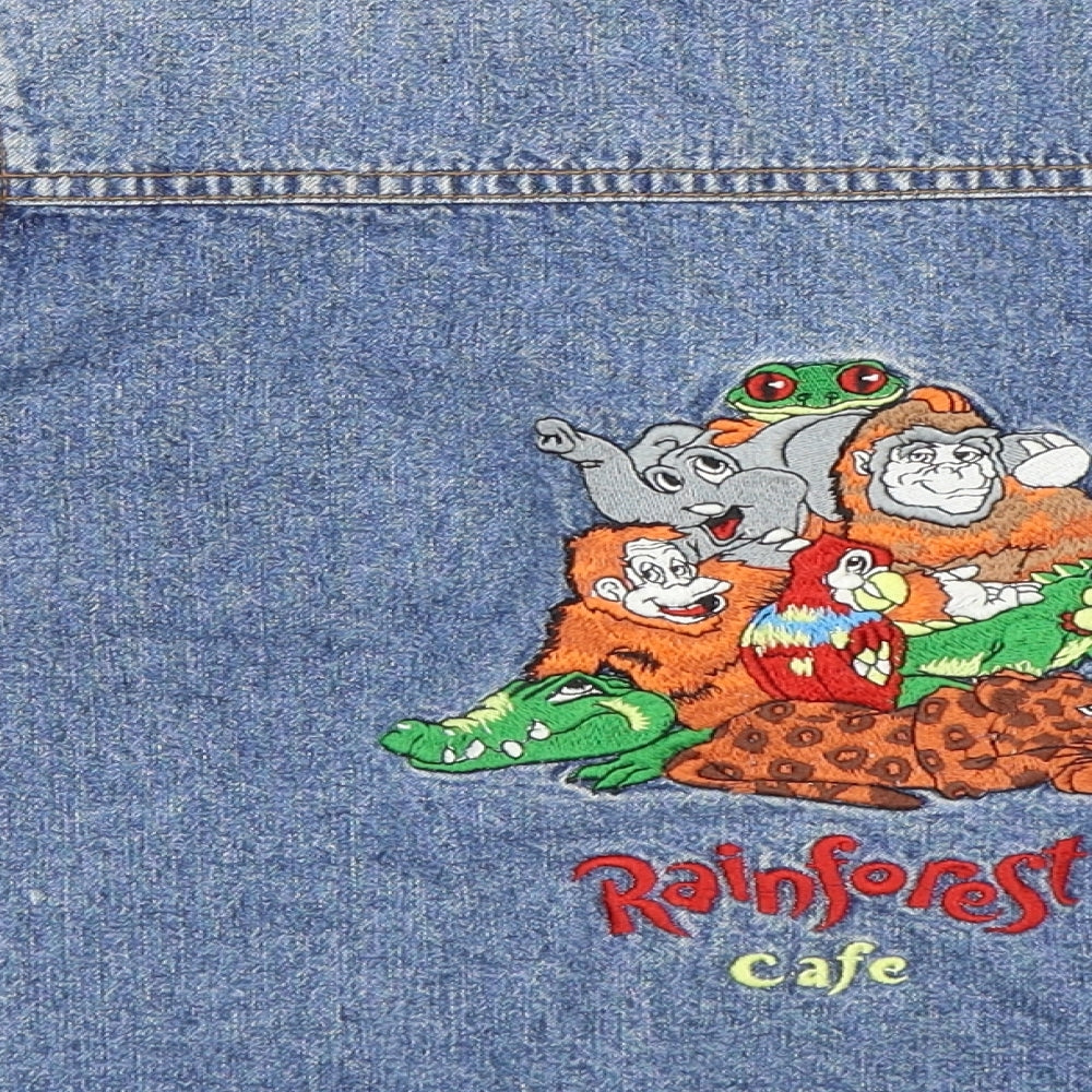 Rainforest Cafe Girls Blue  Denim Basic Jacket Jacket Size XS