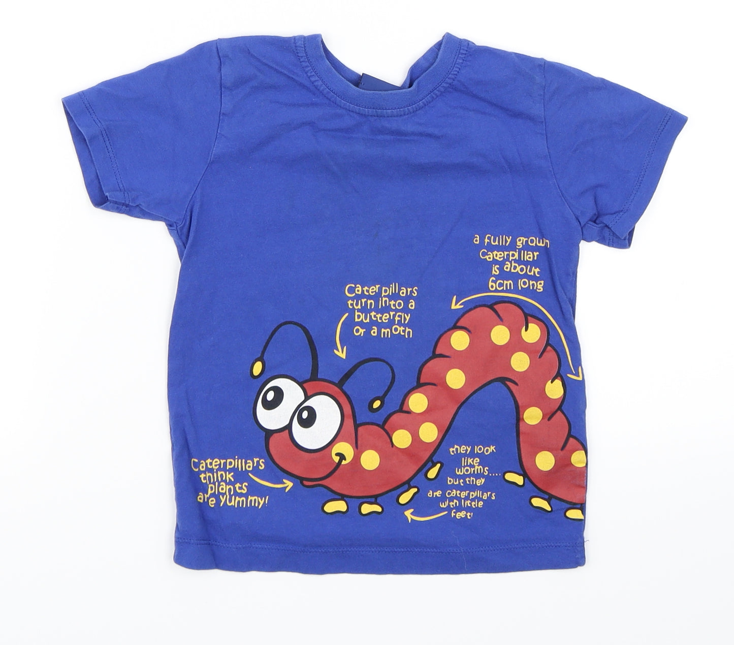 Cherokee Boys Blue   Basic T-Shirt Size 3-4 Years  - Caterpillar