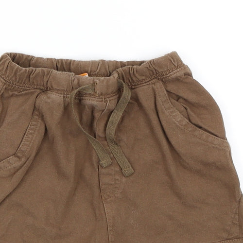 Mini Mode Boys Brown   Sweat Shorts Size 4-5 Years