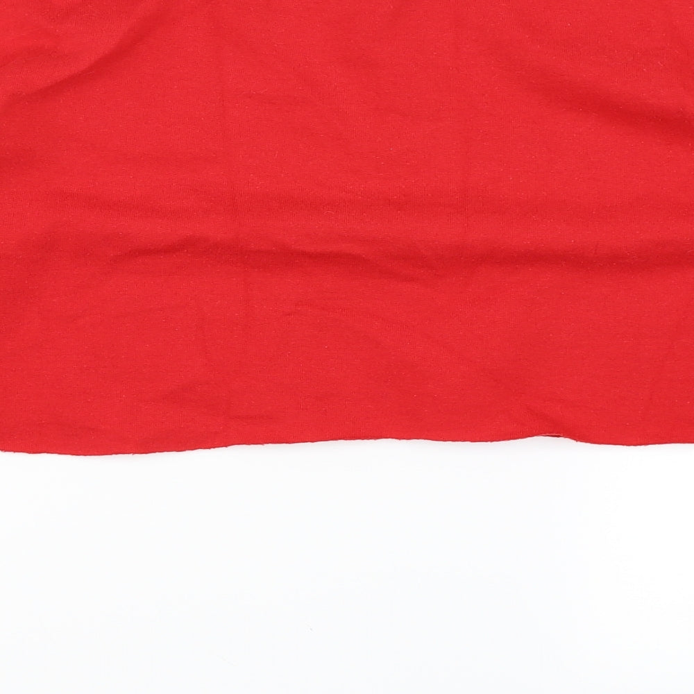 Topshop Womens Red   Pullover Sweatshirt Size S  - Cropped Sweatshirt