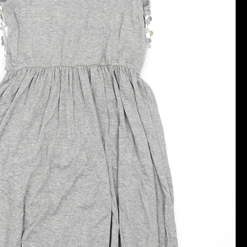 Red Herring Girls Grey   Skater Dress  Size 14 Years
