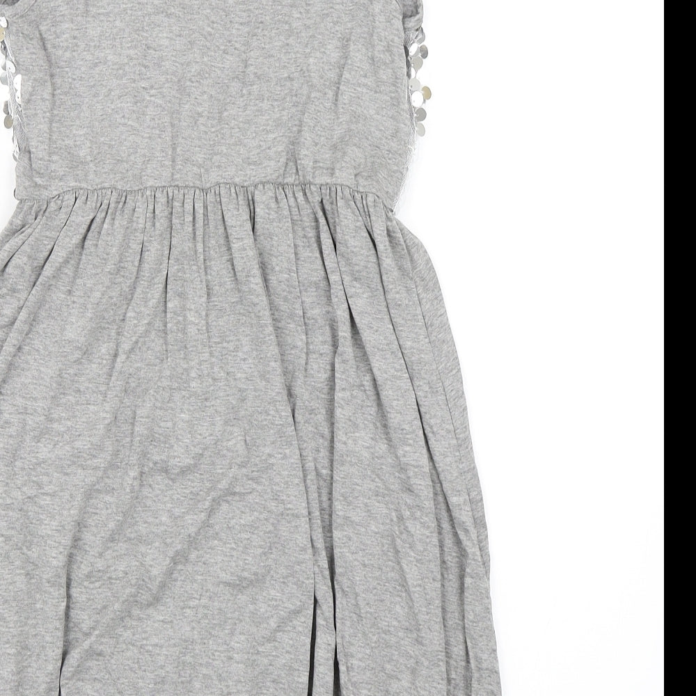 Red Herring Girls Grey   Skater Dress  Size 14 Years