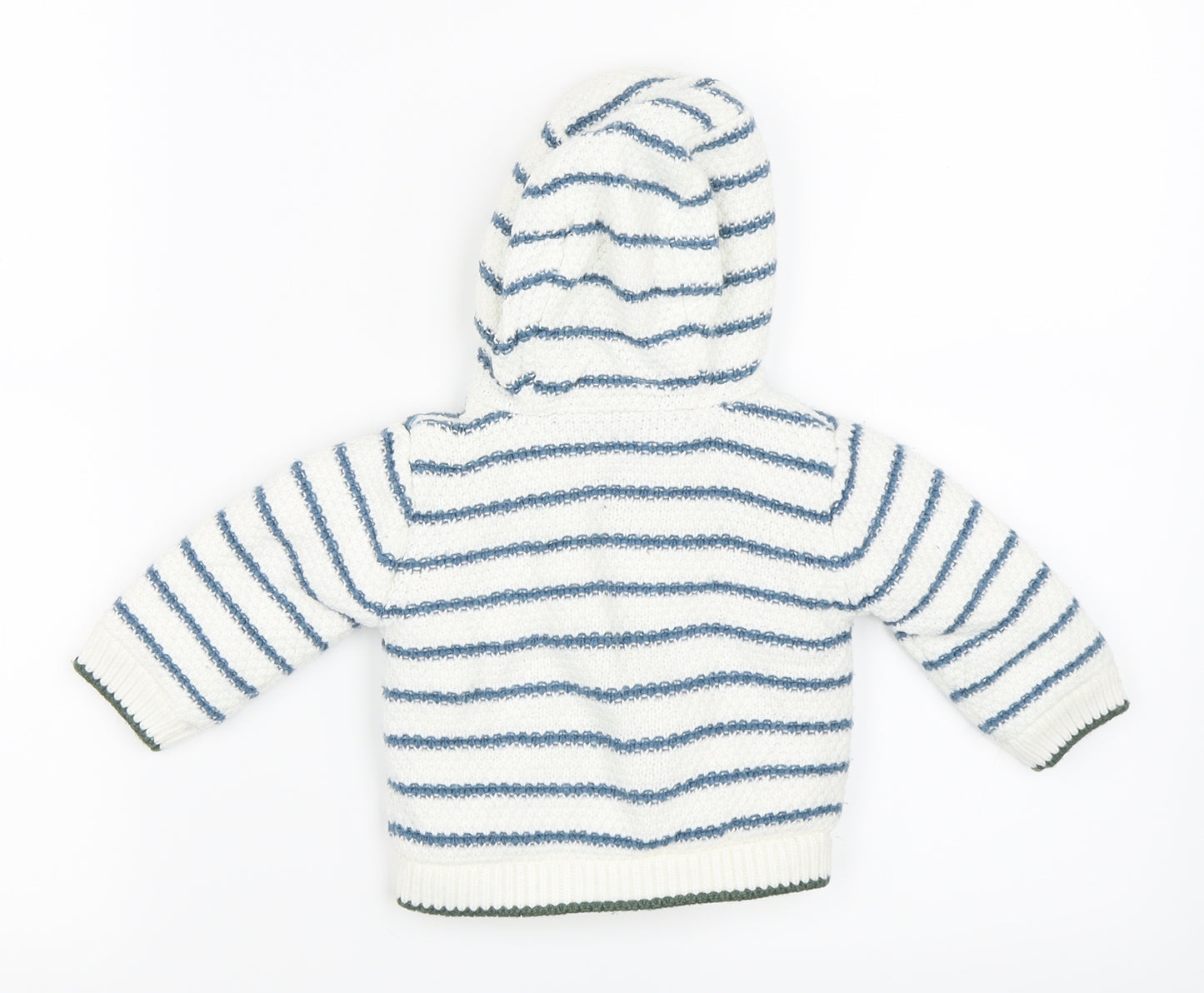 Nutmeg  White Striped  Jacket  Size 3-6 Months