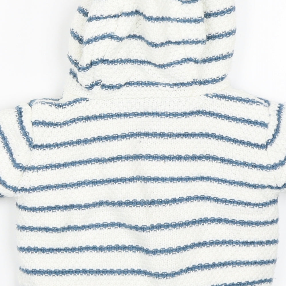 Nutmeg  White Striped  Jacket  Size 3-6 Months