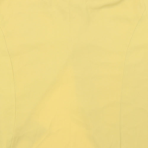 Lauren Duvar Womens Yellow  Chiffon Basic Blouse Size 20
