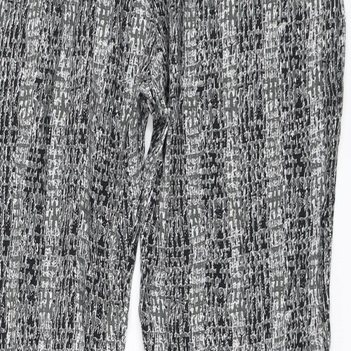 H&M Womens Green Geometric  Jogger Trousers Size 38 L28 in