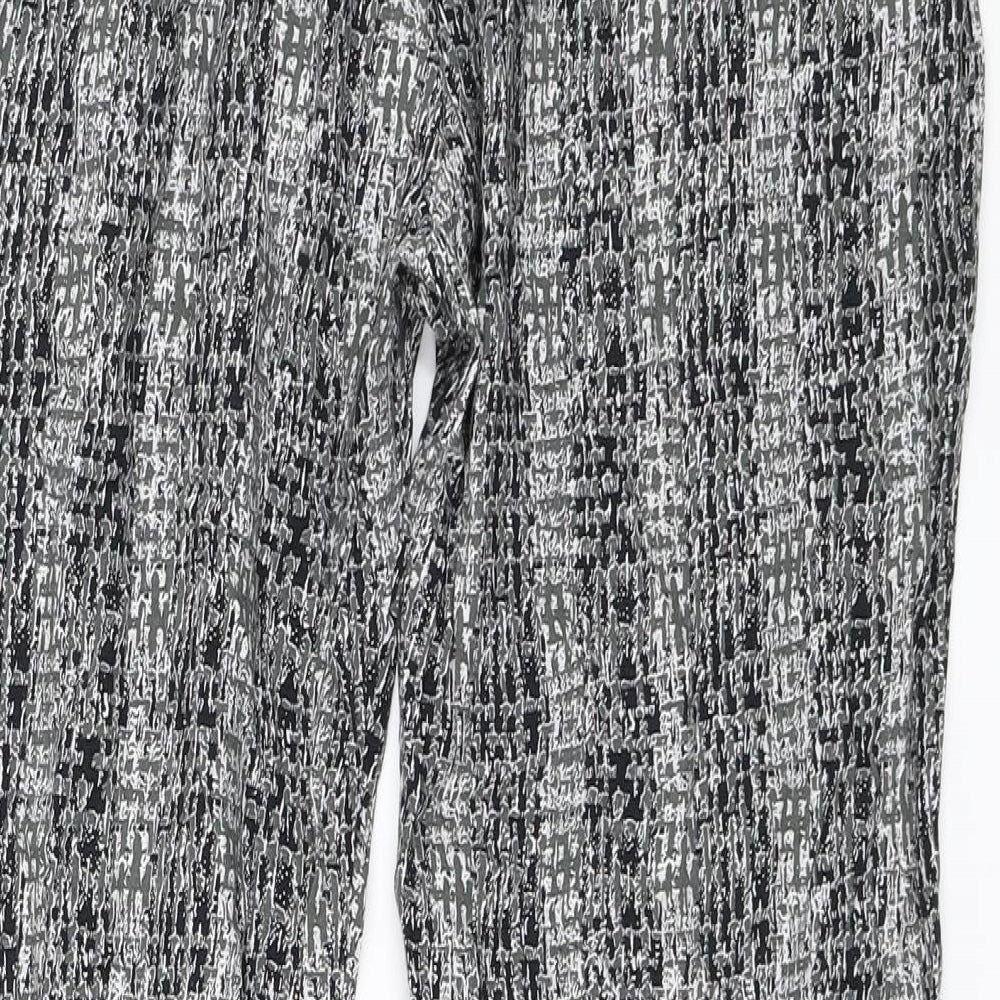 H&M Womens Green Geometric  Jogger Trousers Size 38 L28 in