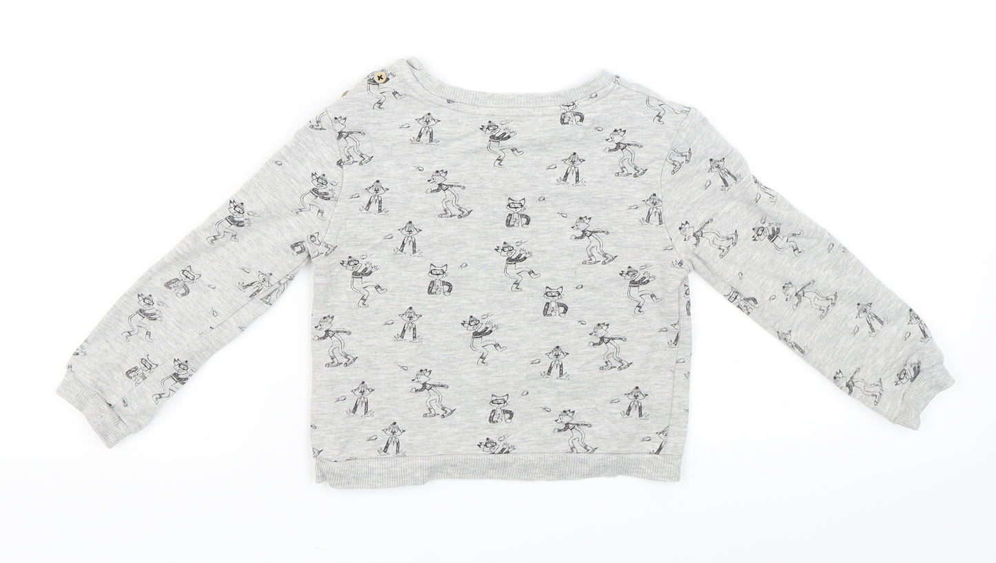 Emile Et Ida Boys Grey   Pullover Jumper Size 3 Years
