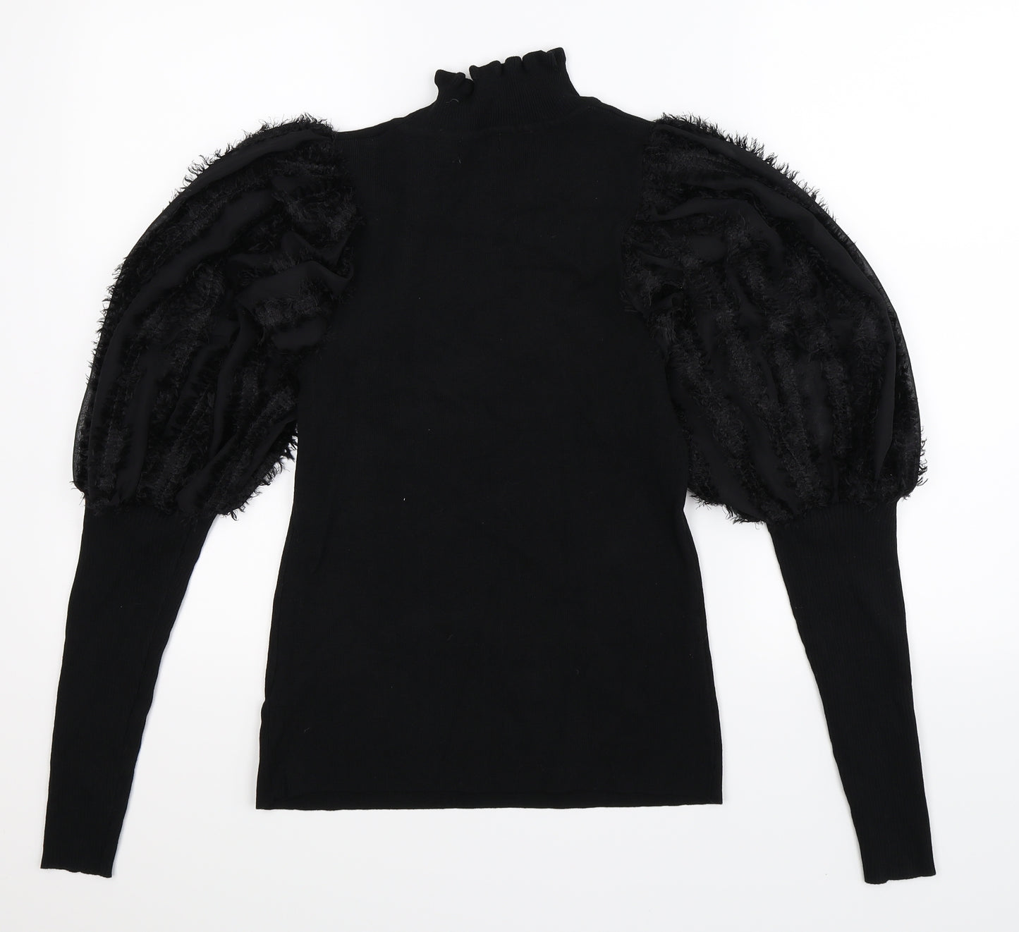 Laetitia Mem Womens Black  Knit Pullover Jumper Size M