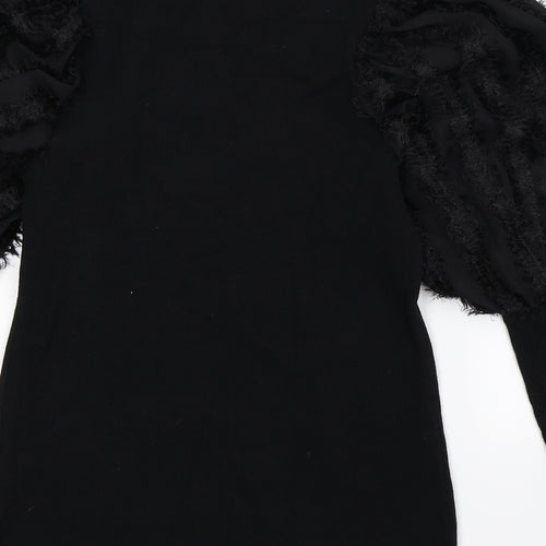 Laetitia Mem Womens Black  Knit Pullover Jumper Size M