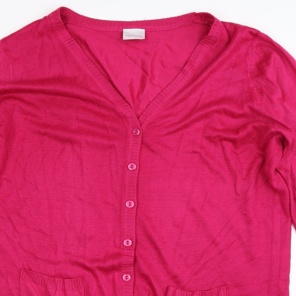 Wardrobe Womens Pink  Knit Cardigan Jumper Size 22
