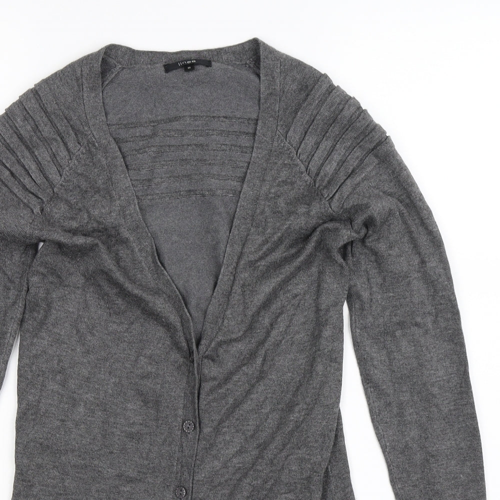 Linea Womens Grey  Knit Cardigan Jumper Size S