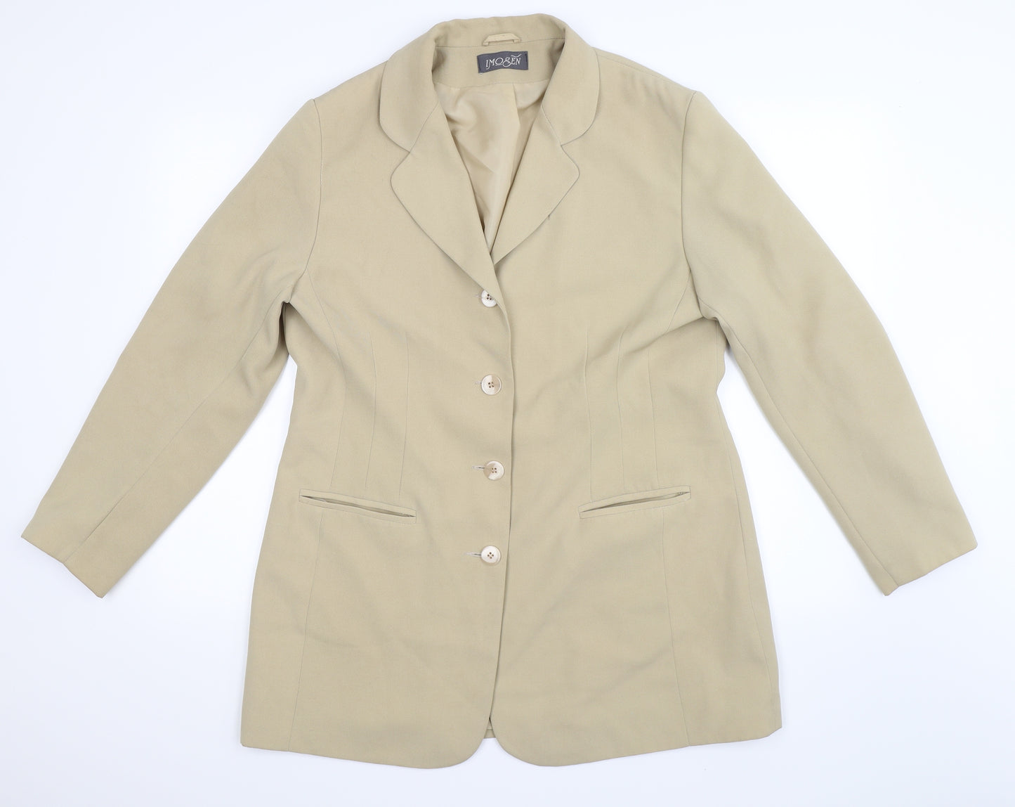 Imogen Womens Beige   Jacket Suit Jacket Size 16