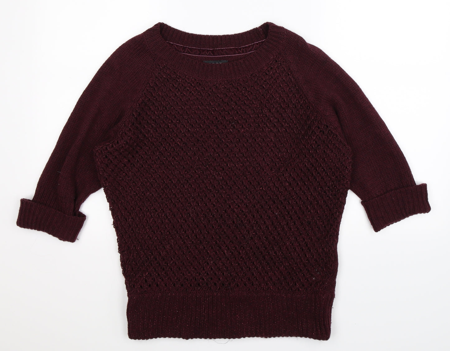 Soon Womens Brown  Knit Pullover Jumper Size 12