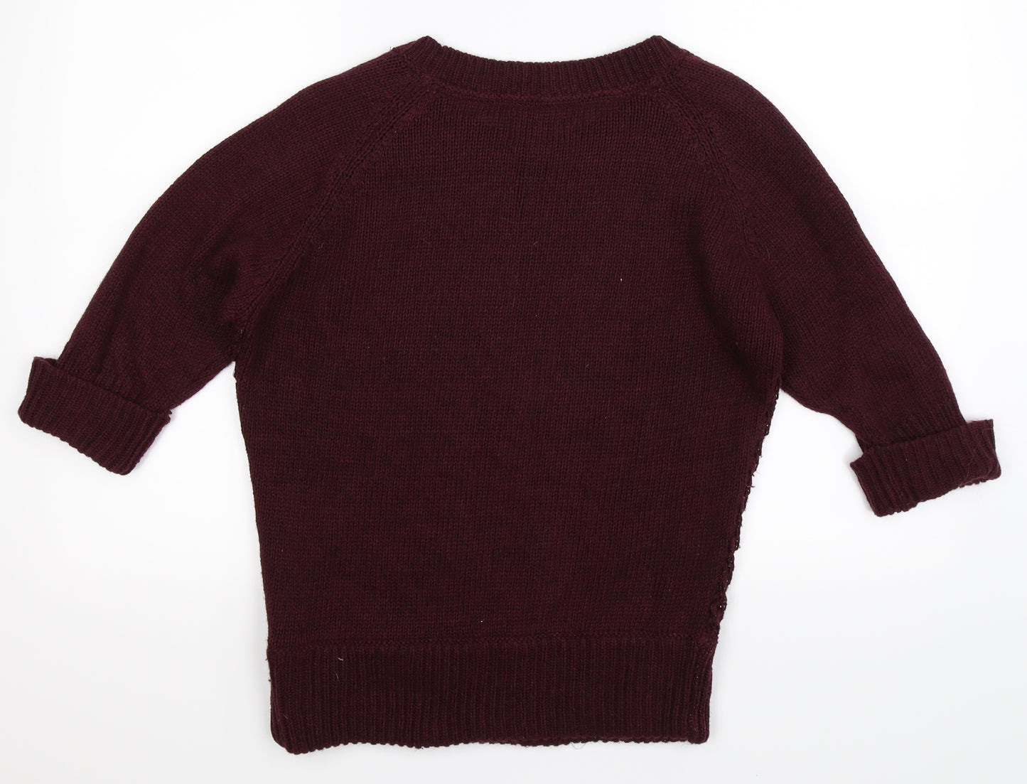 Soon Womens Brown  Knit Pullover Jumper Size 12