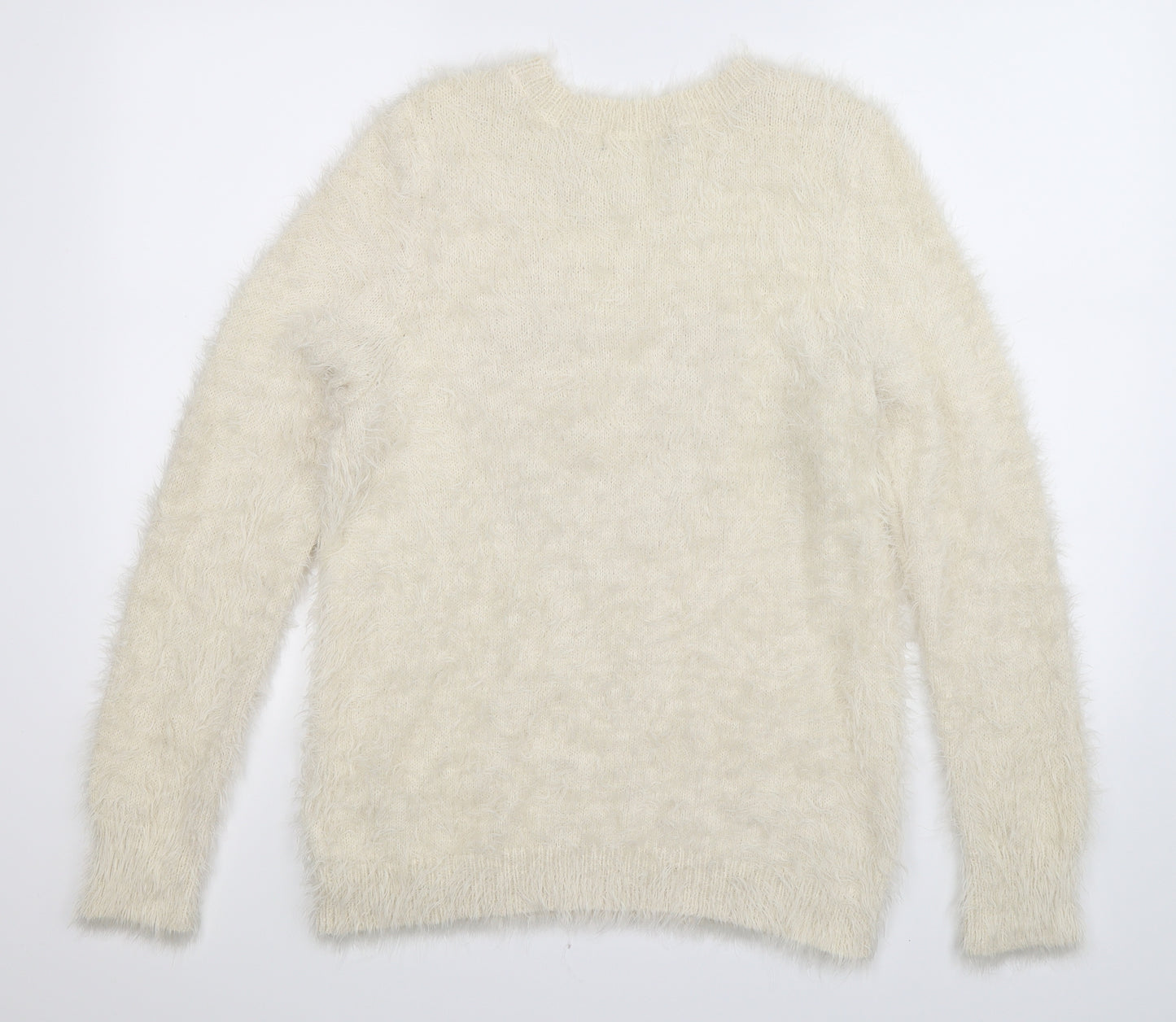 Marks and Spencer Womens White  Knit Pullover Jumper Size 16