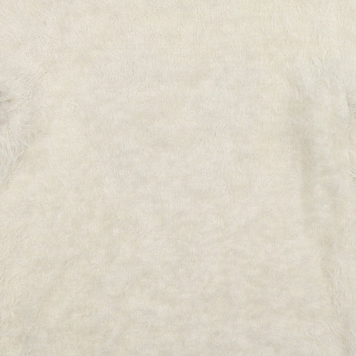 Marks and Spencer Womens White  Knit Pullover Jumper Size 16