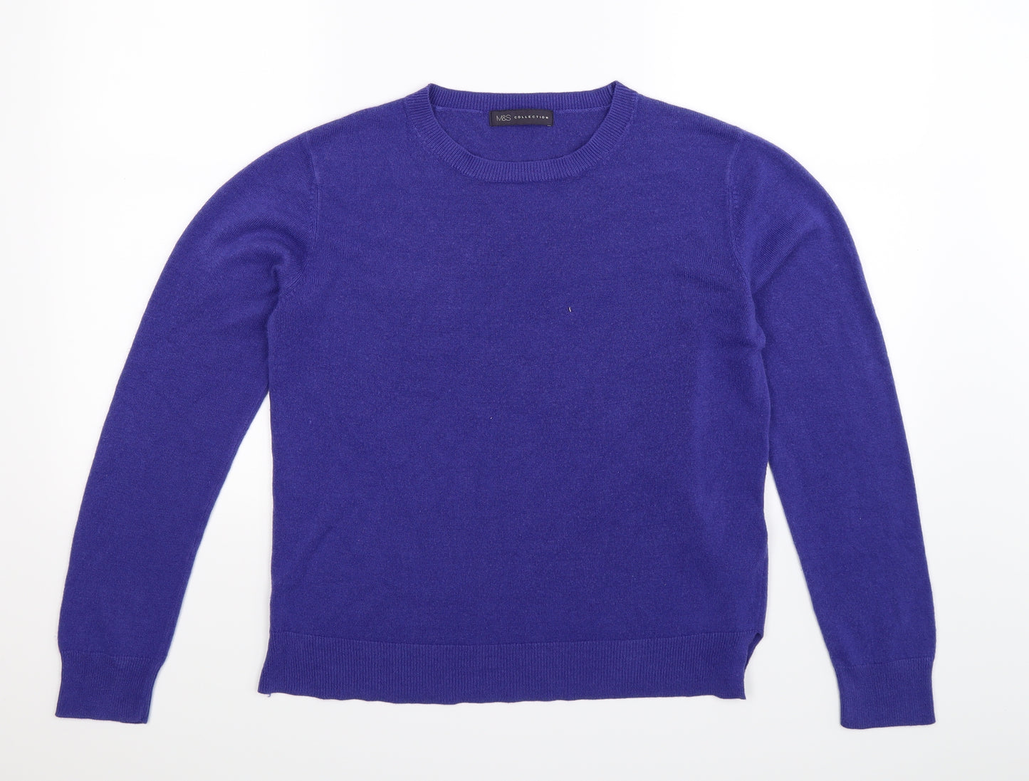 Marks and Spencer Womens Purple  Knit Pullover Jumper Size 14