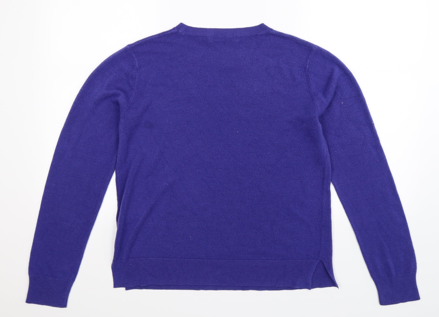 Marks and Spencer Womens Purple  Knit Pullover Jumper Size 14