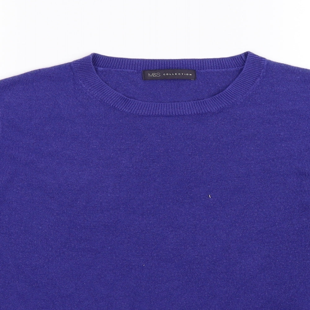 Marks and Spencer Womens Purple  Knit Pullover Jumper Size 14