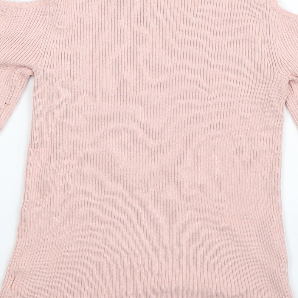 Young Dimension Girls Pink  Knit Pullover Jumper Size 11-12 Years