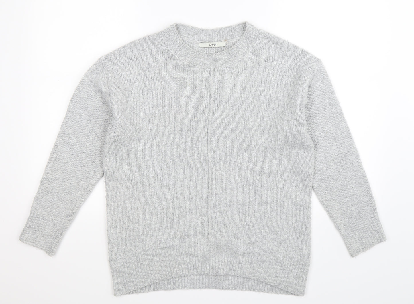 George Womens Grey  Knit Pullover Jumper Size S