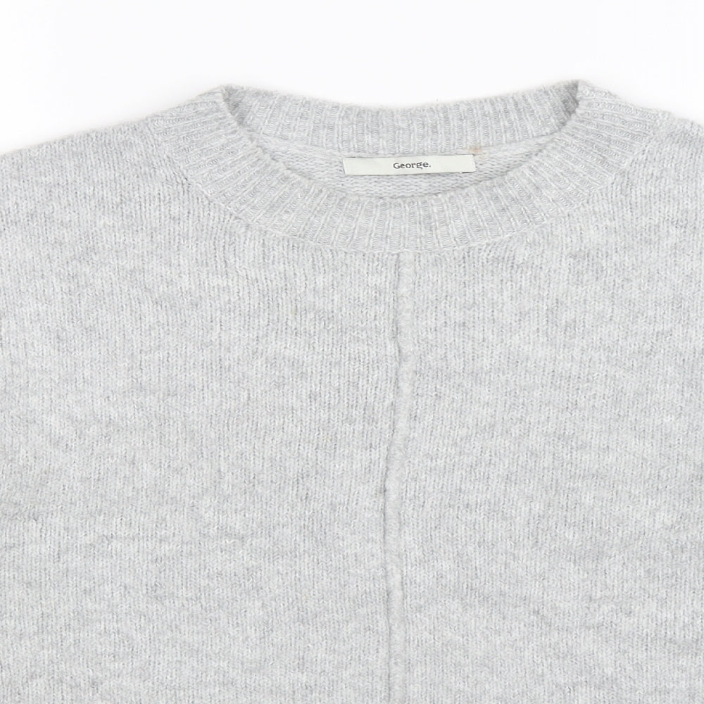 George Womens Grey  Knit Pullover Jumper Size S