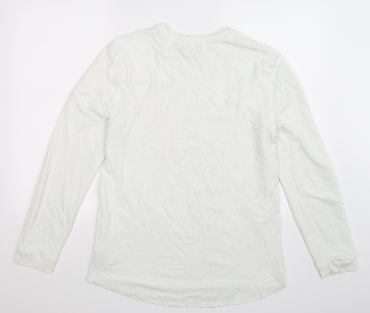 Topman Mens White   Pullover Sweatshirt Size L