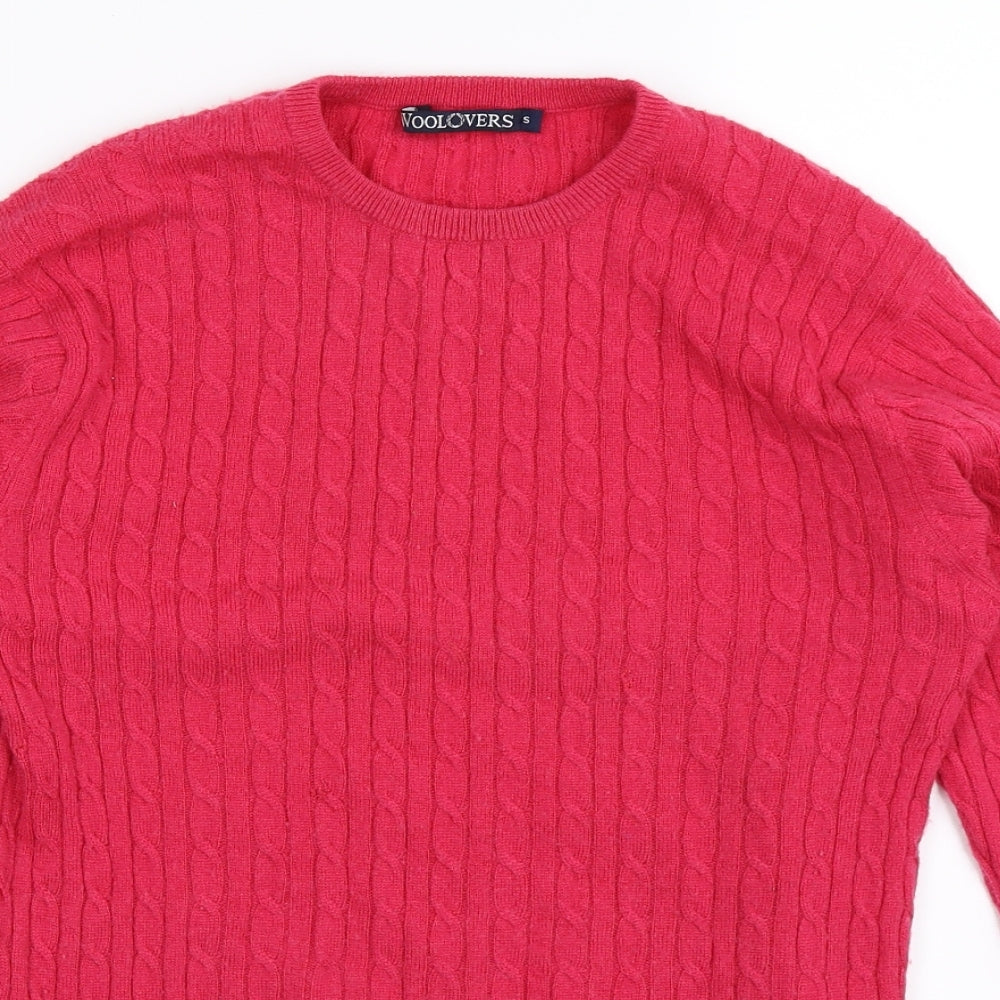 Woolovers Womens Pink  Knit Pullover Jumper Size S