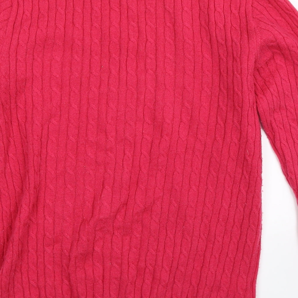 Woolovers Womens Pink  Knit Pullover Jumper Size S