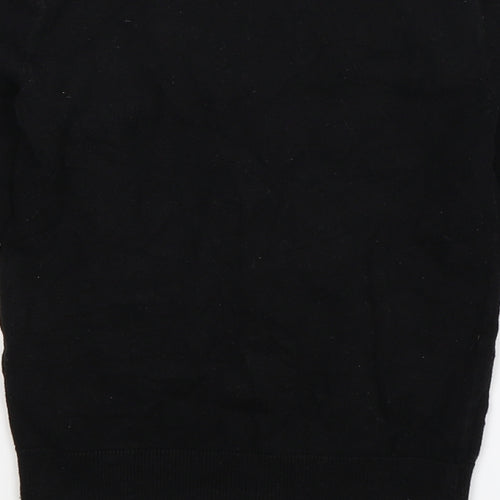 Divided Womens Black  Knit Cardigan Jumper Size 4