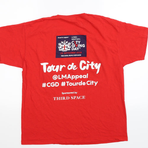 Fruit of the Loom Mens Red    T-Shirt Size L