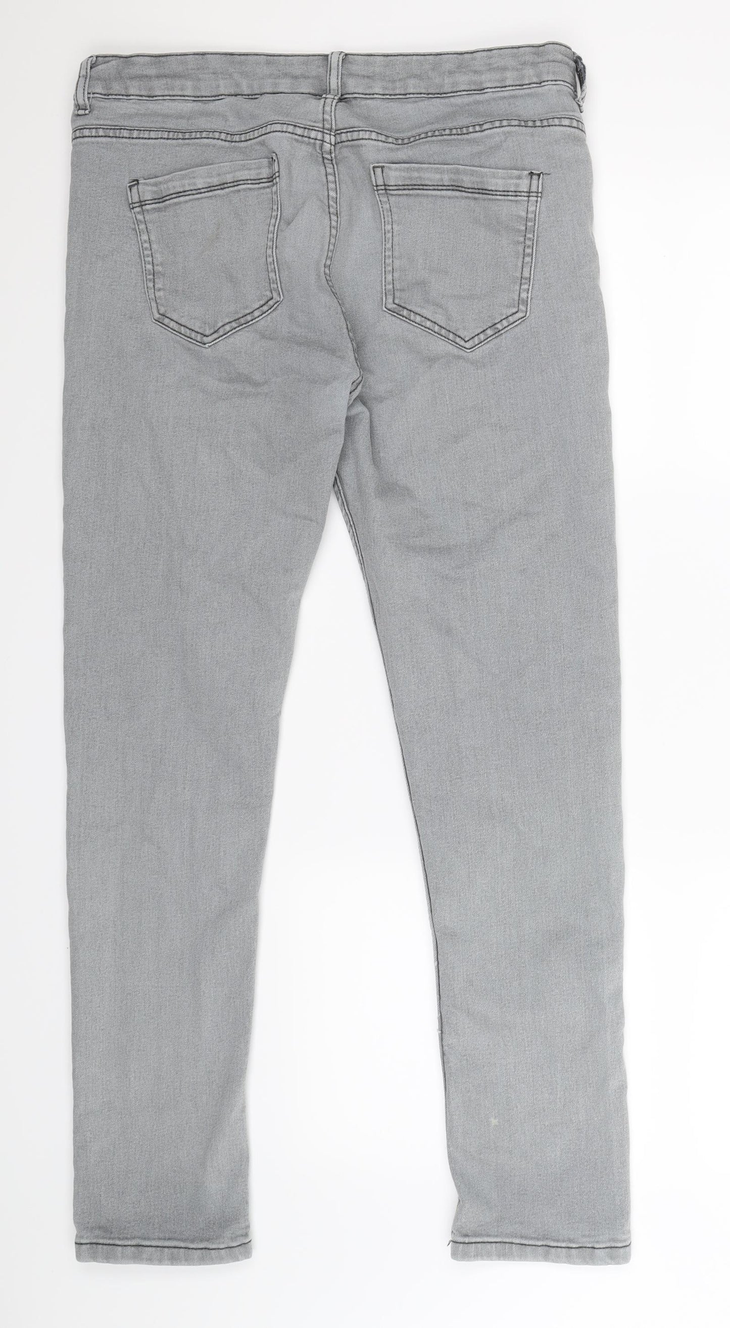 Denim Co Mens Grey  Denim Skinny Jeans Size 34 L32 in