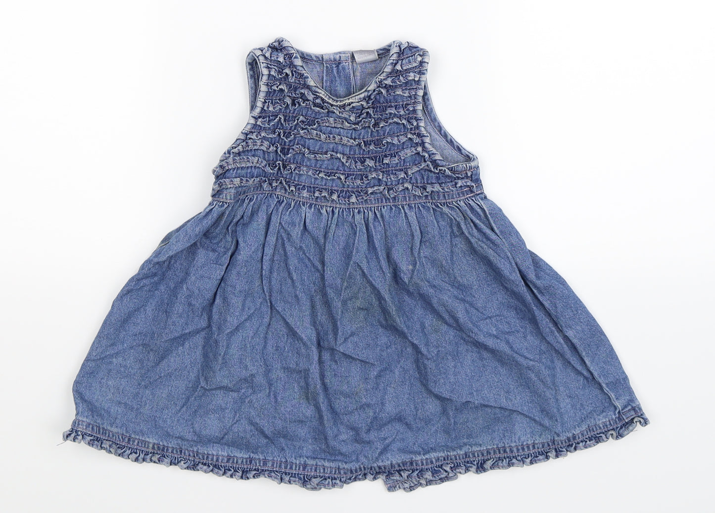 NEXT Girls Blue  Denim Fit & Flare  Size 6-9 Months