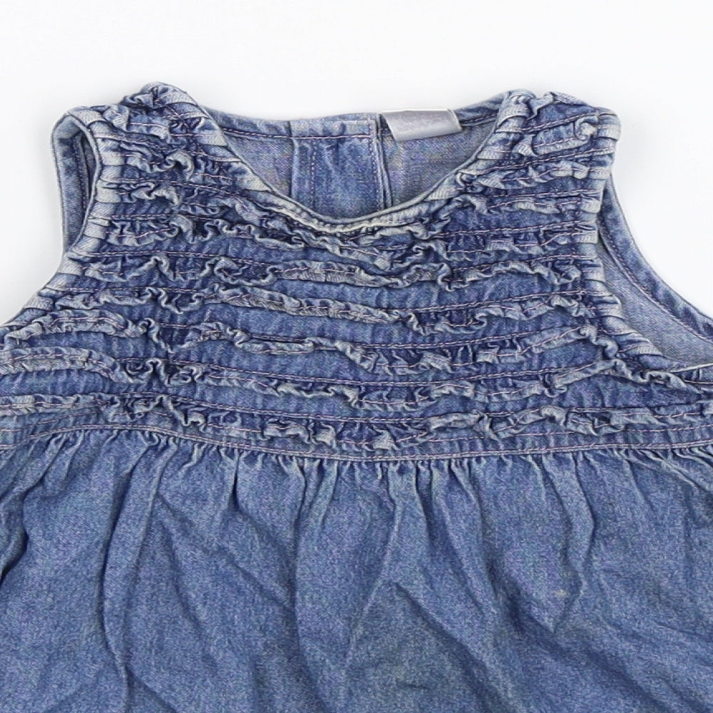 NEXT Girls Blue  Denim Fit & Flare  Size 6-9 Months
