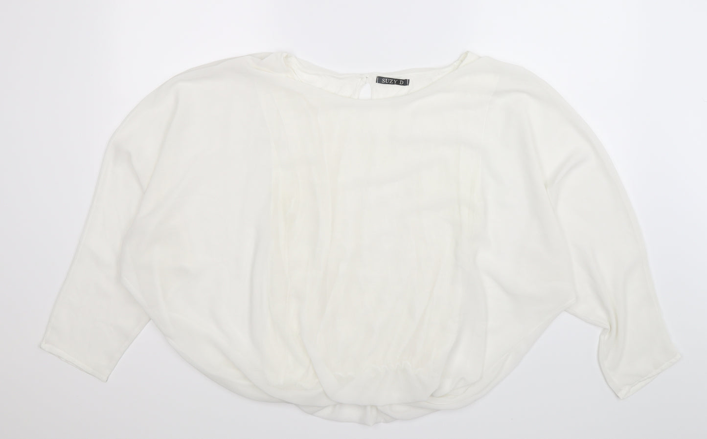 Suzy D Womens White   Basic Blouse Size L